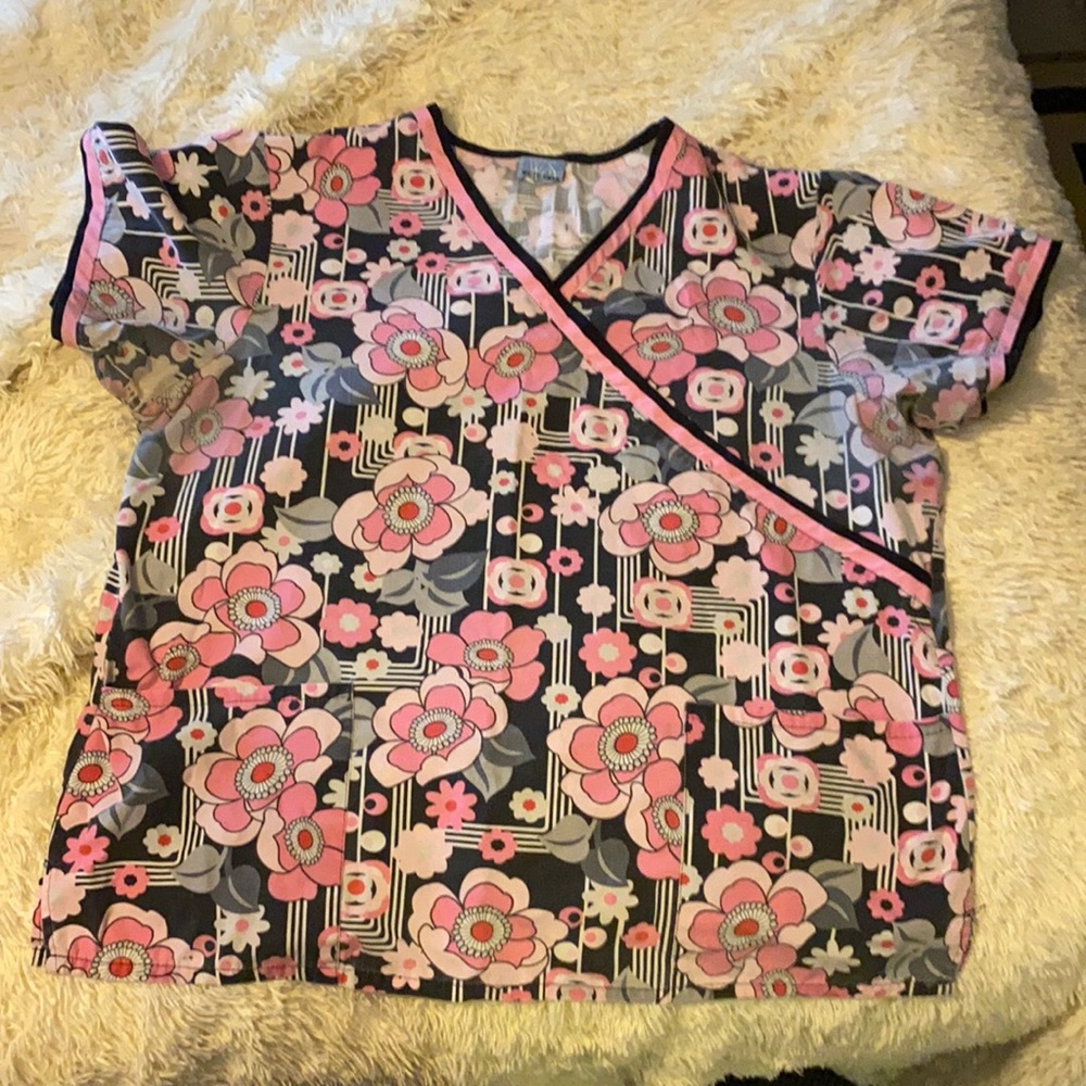 White Swan flower print top